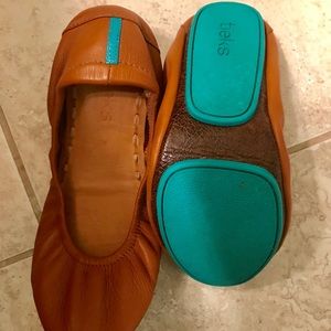 Tieks, size 7, Chestnut